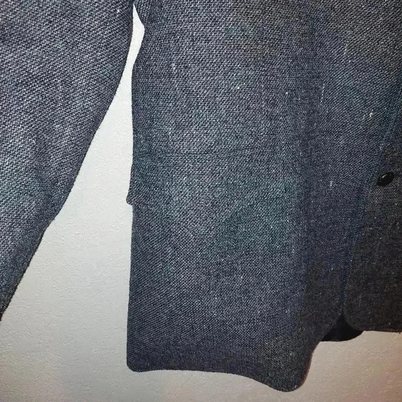 VTG PIONEER WEAR SPORTCOAT 48L WESTERN GREY Tweed W/Colored THREADS Wool Blend - Picture 6 of 14